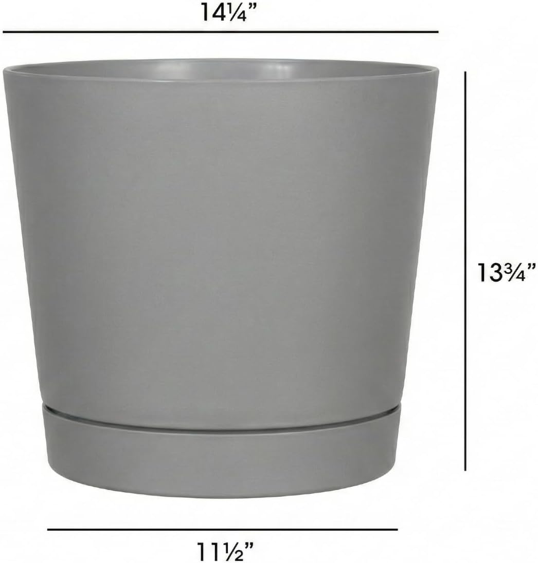 Novelty Majestic Full Depth Round Cylinder Pot, Glossy White, 8-Inch (10082)