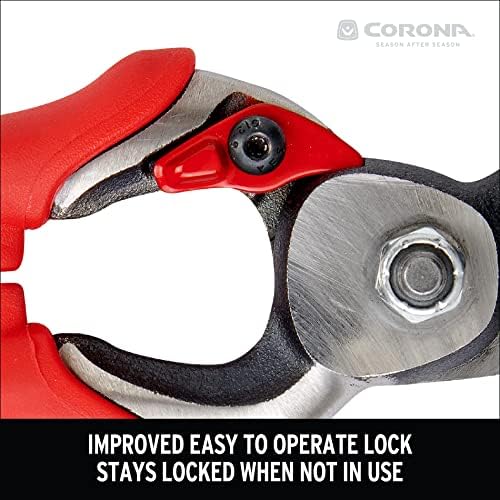 Corona Tools DualCUT Forged Steel Bypass Hand Pruner – 1″ Cutting Capacity Garden Pruning Shears for Branch & Stem Cutting