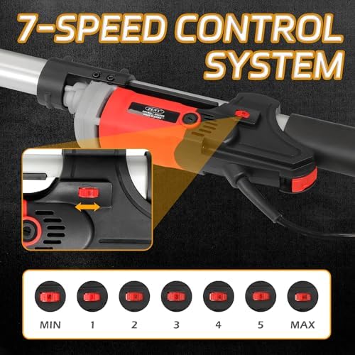 Nouva Power Drywall Sander, Electric Vacuum Sander Variable 6 Speed Adjustment Foldable with 6 Sand Pads