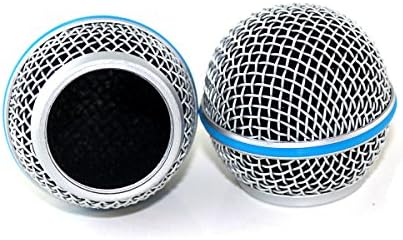 Weymic Replacement Blue Steel Mesh Microphone Grill Head for Shure Sm58 Wireless Microphone and Wired Mics