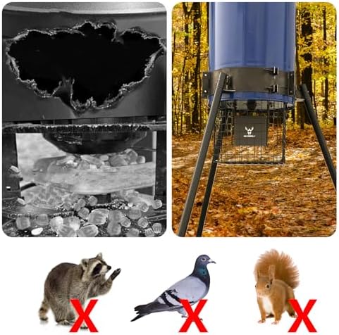 Highwild Varmint Cage Feeder Guard for 30 & 55 Gallon Barrels | Steel Feeder Protector Helps Keep Raccoons, Squirrels, Birds and Other Wildlife Away