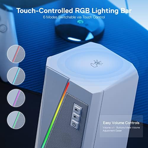 Redragon GS520 Wired 2.0 Channel Stereo Sound Desktop RGB Computer Speakers