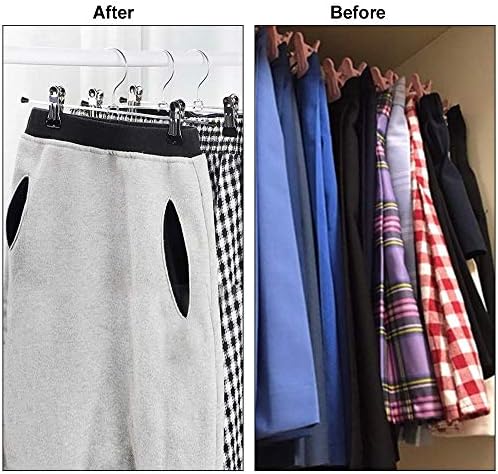 NORTHERN BROTHERS Pants Hangers with Clips, Heavy Duty 20 Pack