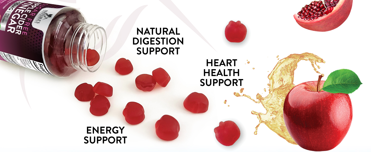 Nature Nutrition Sugar Free Apple Cider Vinegar Gummies