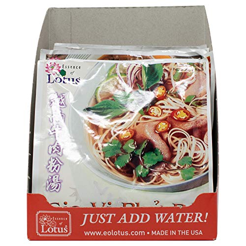 Essence of Lotus Instant Spicy Beef Pho Soup Mix — Ready-to-Eat Flavorful, Restaurant-Quality Pho broth, Made in the US (Spicy Beef Soup Mix, 1-Pack) | Ready-to-Eat, broth