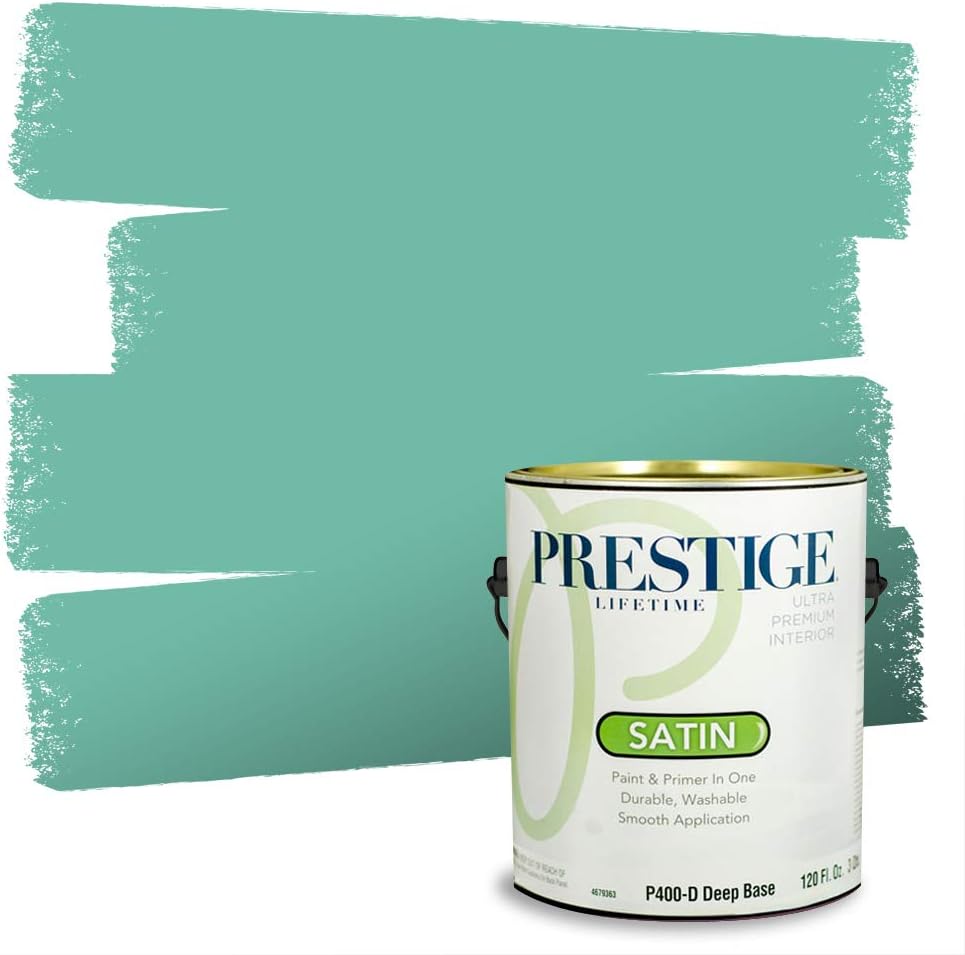 PRESTIGE Paints Exterior Paint and Primer In One, 1-Gallon, Semi-Gloss, Comparable Match of Sherwin Williams* Electric Lime*