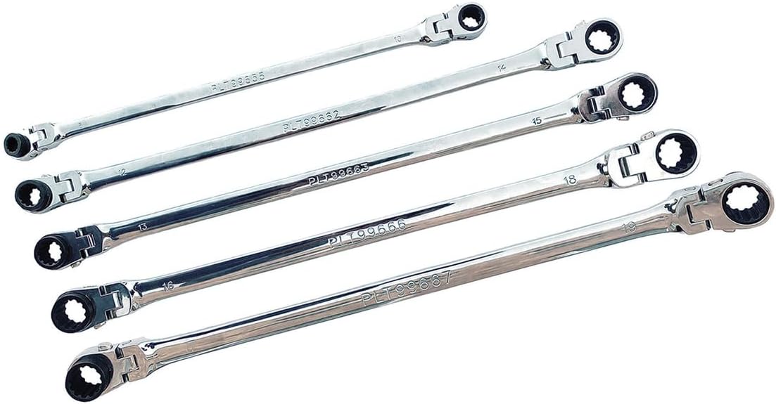 ATD Tools 99650 XL Ratcheting Wrench Set with 10 Metric Sizes - 5 Piece