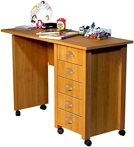 Venture Horizon Mobile Desk & Craft Center - Oak