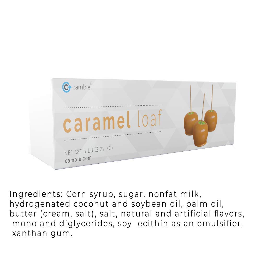 Cambie Caramel Loaf | Ready to Use | Rich, Creamy and Soft | For Caramel Apples, Dipping, Truffles and Bakery Applications (5 lb)