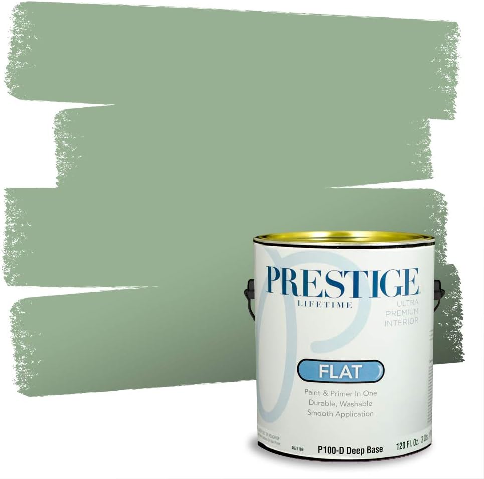 PRESTIGE Paints Exterior Paint and Primer In One, 1-Gallon, Semi-Gloss, Comparable Match of Sherwin Williams* Shamrock*