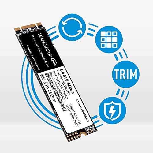 TEAMGROUP MS30 1TB with SLC Cache 3D NAND TLC M.2 2280 SATA III 6Gb/s Internal Solid State Drive SSD (Read/Write Speed up to 530/480 MB/s) Compatible with Laptop & PC Desktop TM8PS7001T0C101