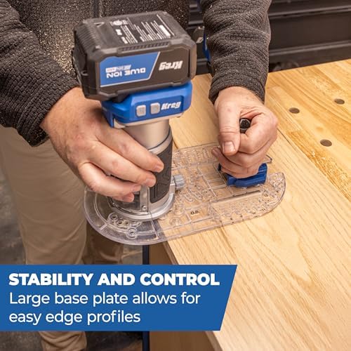 Kreg Trim Router Base Plate - Single Grip Handle for Accurate Routing