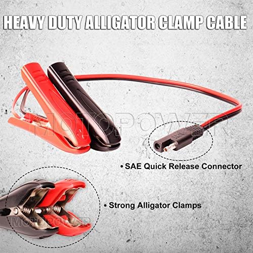 MOTOPOWER MP00206A 12V 1.5Amp Automatic Battery Charger, Battery Maintainer for Cars, Motorcycles, ATVs, RVs, Powersports, Boat and More
