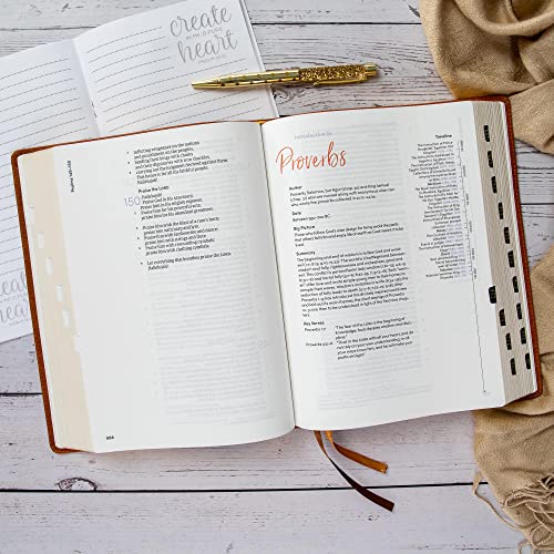CSB Lifeway Women's Bible, Butterscotch Genuine Leather, Black Letter, Single-Column, Wide-Margins, Devotions, Articles, Word Studies