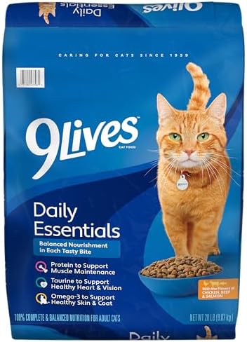 9Lives Daily Essentials Dry Cat Food, 20 Pound Bag