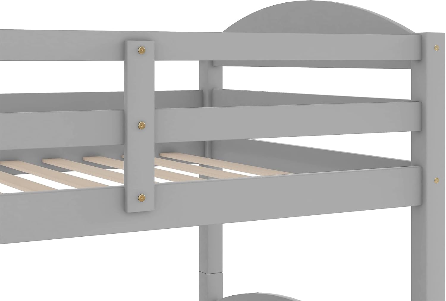 Harper & Bright Designs Twin L-Shaped Bunk Bed with Trundle, Can be Divided into Two L-Shaped Beds, No Spring Box Needed (Grey)