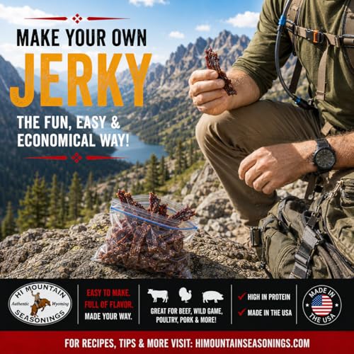 Hi Mountain ORIGINAL BLEND Jerky Seasoning and Cure Kit | Beef & Venison | Classic savory flavor, perfect jerky seasoning for deer, elk