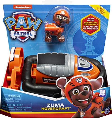 Paw Patrol, Zuma’s Hovercraft Vehicle with Collectible Figure, for Kids Aged 3 and Up