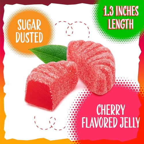 Cherry Slices Jelly Candy, Fruit Slices with Cherry Flavor, 2 Lb Bag