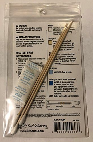 B3C Fuel Mechanic in a Bottle Gas Test Swabs,pkg. Qty. 3 7-903-12-1 Each