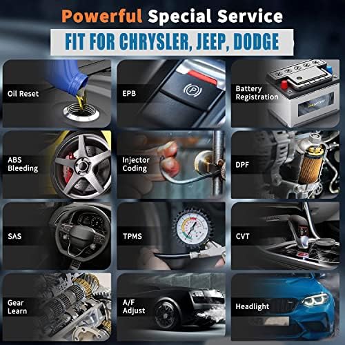 FOXWELL NT510 Elite fit for Chrysler Jeep Dodge Scan Tool, All System OBD2 Scanner Bidirectional Diagnostic Tool