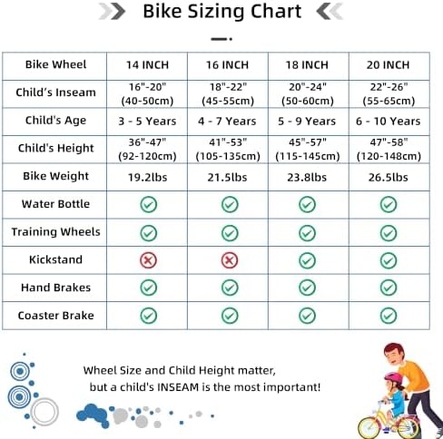 JOYSTAR Paris Girls Bike with Training Wheels for Ages 3-10Y