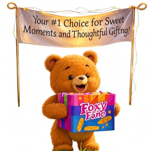 Foxy Fane 60-Count Healthy Snack Box Care Package, Variety Pack of 60 Individually Wrapped Sweet and Savory Snacks, Assorted Gift Basket for Office