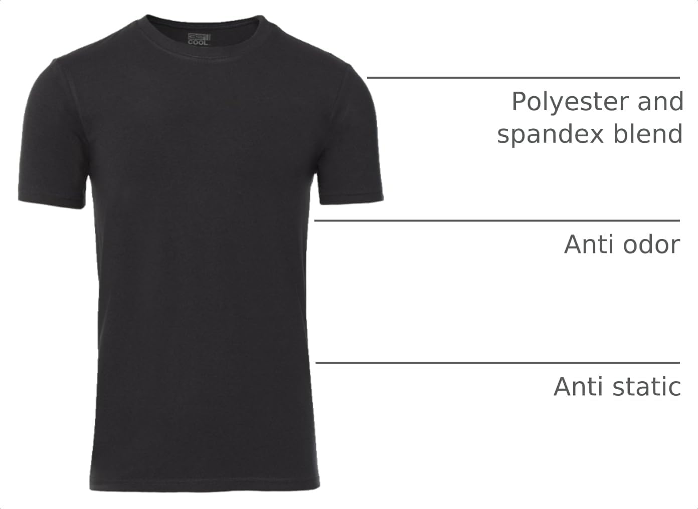 32 Degrees Men's Cool Classic Crewneck T-Shirt, Anti-Odor, Quick Drying, 4-Way Stretch