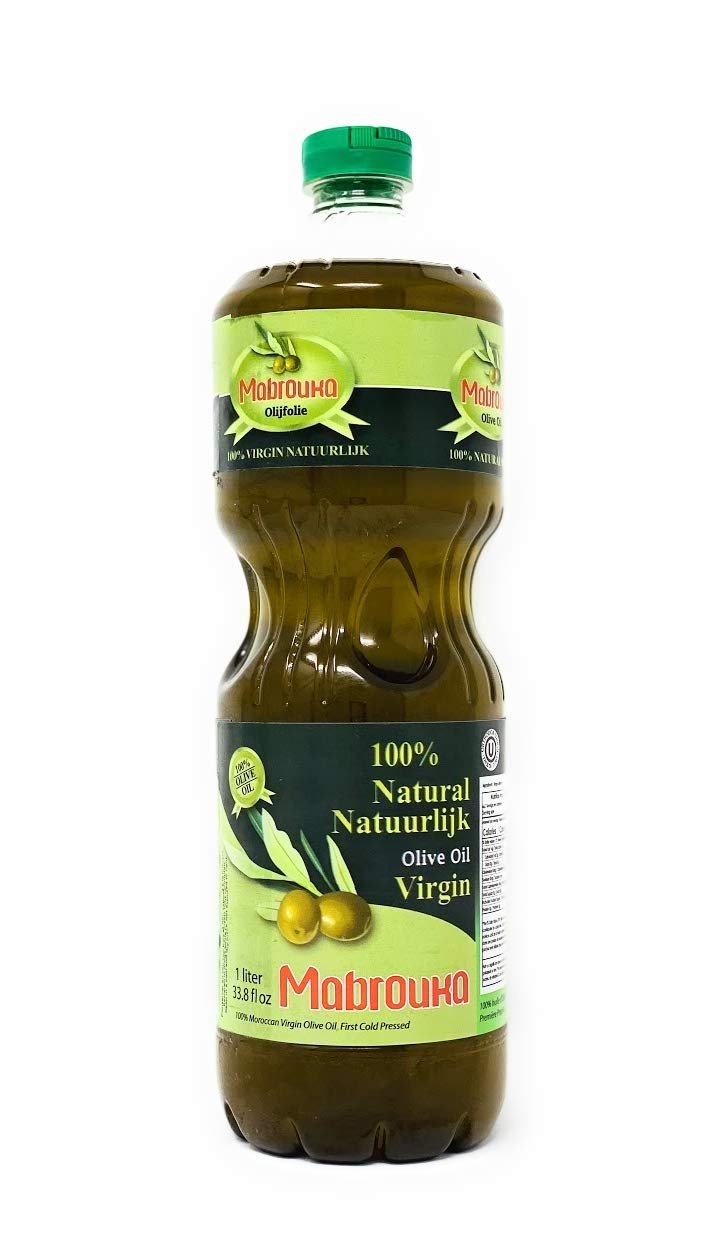 Mabrouka Moroccan Virgin Olive Oil, (34 Fl Oz / 1 Liter)