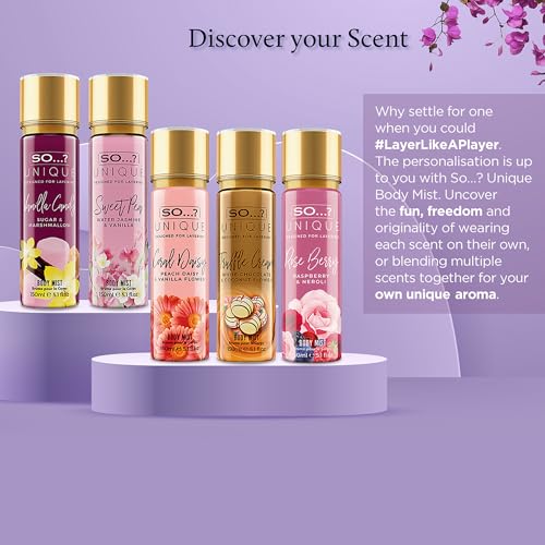 So…? Unique Sweet Pea Body Mist - Perfect Gifts For Women - Vanilla Perfume With Floral, Fruity Notes And Musk - Ideal Perfume For Women - 5.1 oz