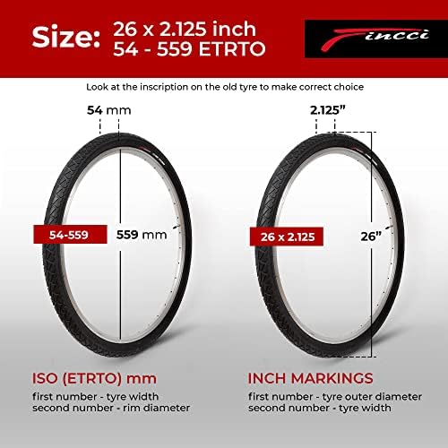 Set 26x2.125 City Bicycle Tire & Tubes Schrader/Presta - Foldable 54-559