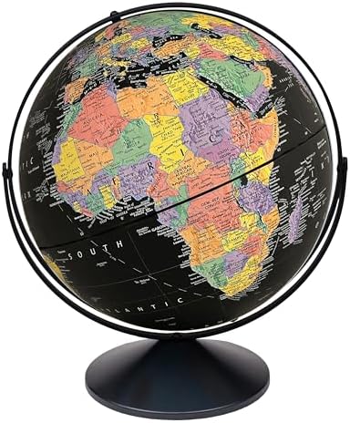 Replogle Eureka 16 inch desktop globe with up to date antique raised relief map and full swing gyromatic assembly. The beautiful antique ocean product has vast amounts of up-to-date information will pique the interest of any geographical connoisseur of a…