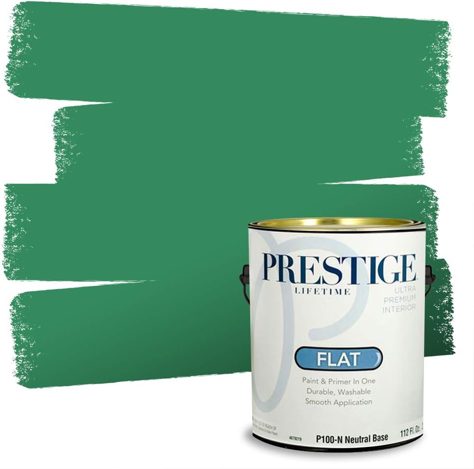 PRESTIGE Paints Exterior Paint and Primer In One, 1-Gallon, Semi-Gloss, Comparable Match of Sherwin Williams* Electric Lime*