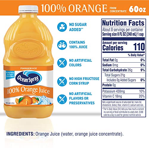 Ocean Spray 100% Apple Juice, 60 Fl Oz (Pack of 8)