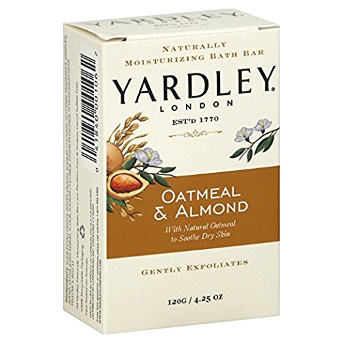 Yardley Oatmeal and Almond Bar Soap, 4.25 Ounce, Set of 3