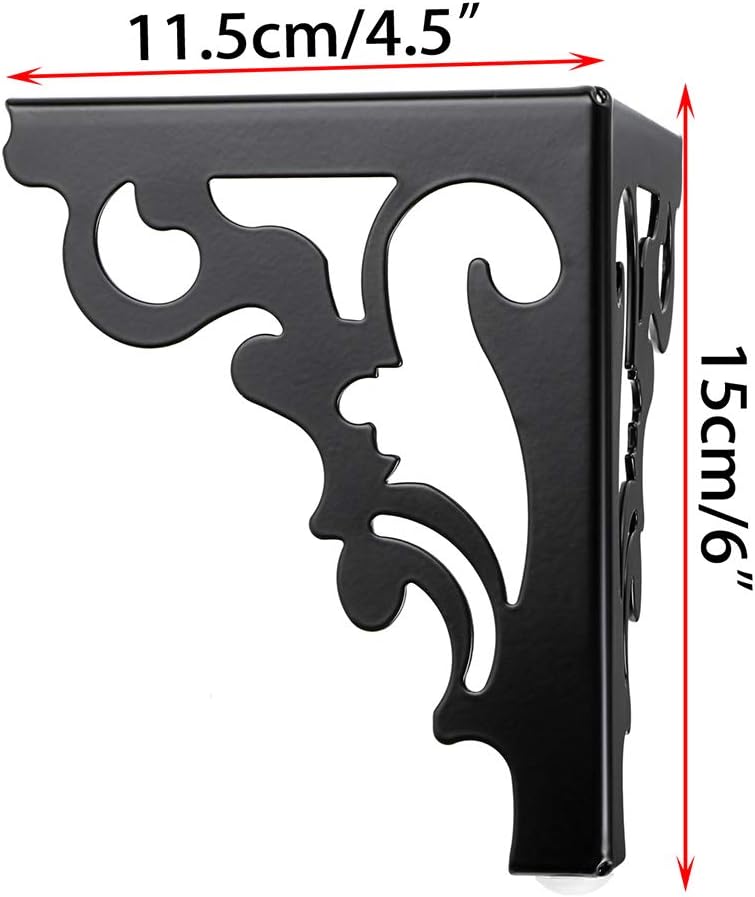 OwnMy 4PCS Metal Furniture Legs Feet, Modern Sofa Cabinet Legs for Repairs | 15cm / 6 Inch Sofa Legs for Dresser, Wardrobe, Tea Table, Worktop, Shelves, Bed, Weight Capacity of 550 lbs Per Leg, Black