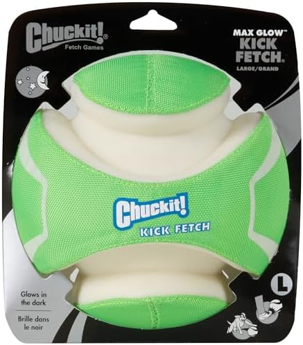 Chuckit! Kick Fetch Ball Dog Toy, Floats in Water, Large 8 Inch Diameter | Durable rubber and foam build, interactive play design, great for pool or lake sessions, built for big breed dogs each day