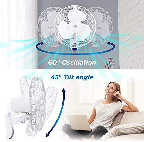 Commercial Cool 16 Inch High Velocity Floor Fan, Black, CFF16B | Floor Fan for Home, Garage, Bedroom, or Office, Cooling with 3 Speed Settings, Quiet Floor Fan with Adjustable Tilt Angle