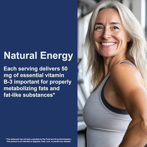 Carlson Niacin, 50 mg, Cholesterol Metabolism, Nerve Function, 300 Tablets | Energy Production