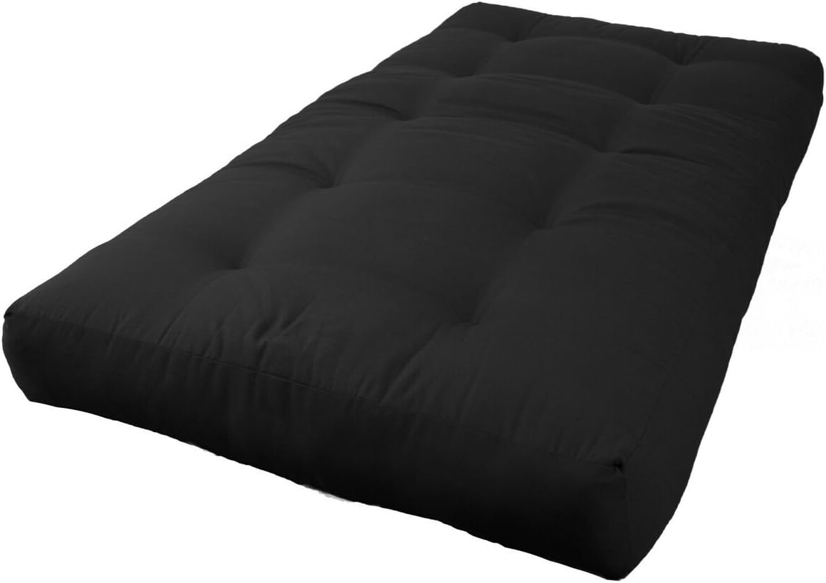 Blazing Needles Renewal 7" Twill Futon Mattress, Full, Aqua Blue