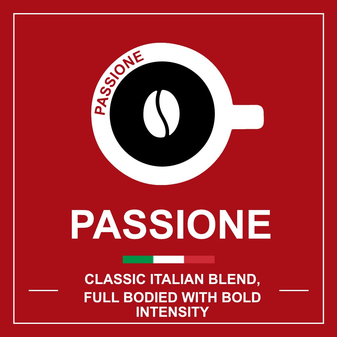 Italian Coffee Pods for Nespresso Original (Pack of 100 Regular Passione) | Compatible with Nespresso Original Machines, BPA-free espresso capsules, made in Italy, Intensity 9/10