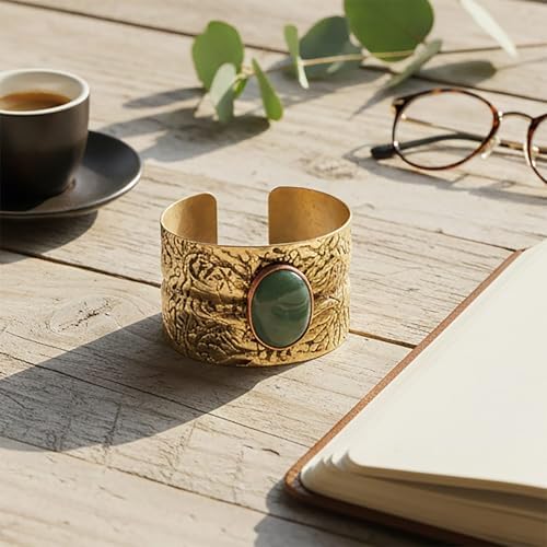 SHOP LC DELIVERING JOY Handmade Gemstone Cuff Bracelet