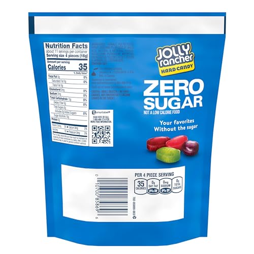 JOLLY RANCHER Zero Sugar Assorted Fruit Hard Candy Bulk Bag, 6.1 oz