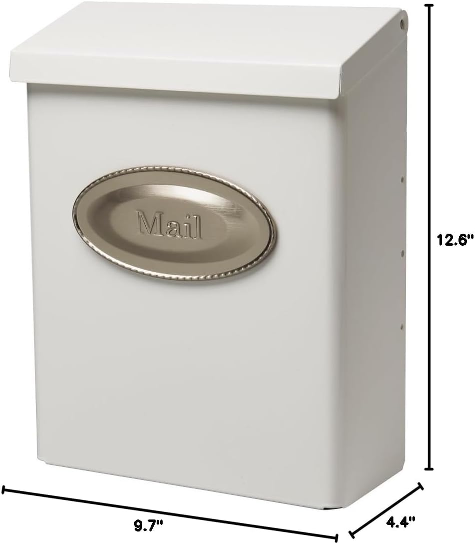Gibraltar Mailboxes Designer Locking Medium Capacity Galvanized Steel Venetian Bronze, Wall-Mount Mailbox, DMVKGV04