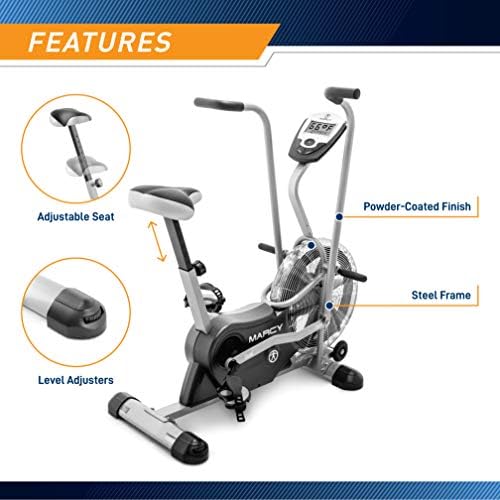 Marcy Air-Resistance Exercise Fan Bike With Dual Action Handlebars