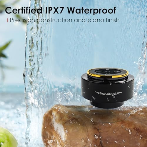 XLEADER, Upgraded, Pro Shower Speaker, Certified IPX7 Waterproof Bluetooth Speaker, with Suction Cup, Silicone Lanyard, 8W Crystal Sound&Rich Bass