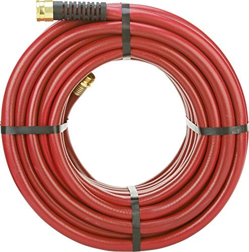 Swan Products SNFR58100 Farm & Ranch Durable Heavy Duty Water Hose with Crush Proof Couplings 100' x 5/8", Red