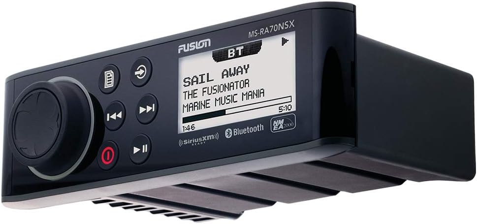 Fusion MS-RA70NSX Marine Entertainment System with Three Wireless Remotes for Three Zones - Black