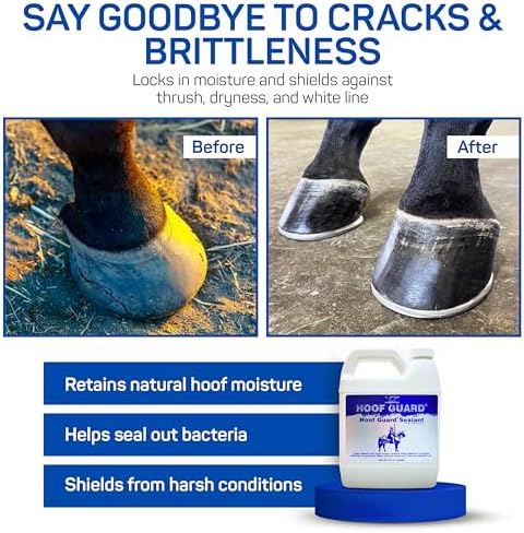 Hoof Guard Sealant Refill, Horse Hoof Oil & Conditioner for Horses, 32 oz | Hoof Conditioner for Horses, Hoof Hardener with Aramid, Helps Seal Cracks