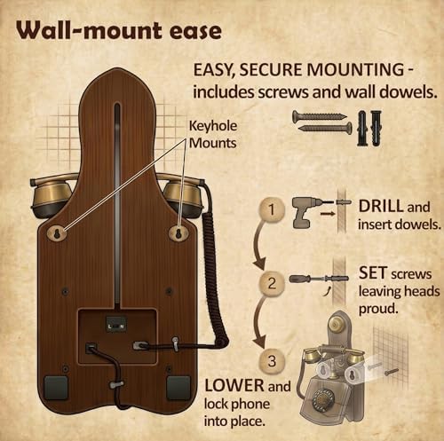 Opis Technology 1921 Cable Model C — A Real-Wood Candlestick Rotary Phone, Fully Working on Modern Home Phone Lines.